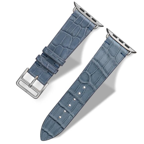 Genuine Alligator Watch Strap – Premium Exotic Skin Rain SW Color main image 5